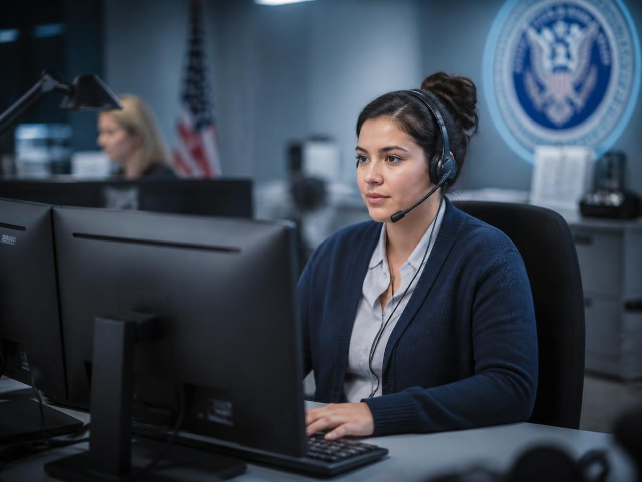 Support specialist working a federal help desk
